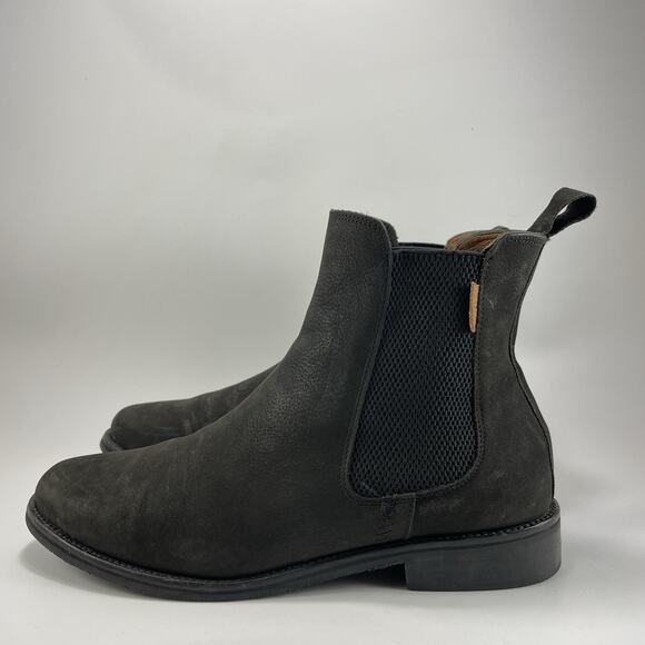 Hari Mari Midland Chelsea Boots Men Size 10 Brown Nubuck Ankle Slip On